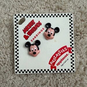 Vintage 90's Mickey & Friends Earrings Pazzazzles Applause Disney Post New‎